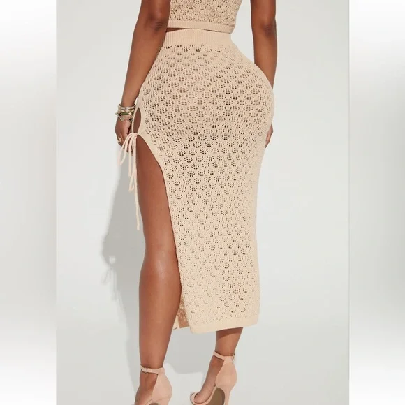 Alondra Crochet Maxi Skirt - Sand - Picture 4 of 5